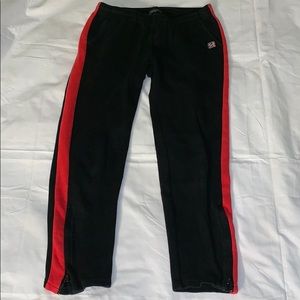 Stussy Black w/ Red Stripes Sweatpants/Joggers